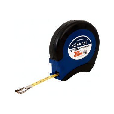 фото Рулетка геодезическая 20 м х 13 мм (стальная лента, закрытый корпус) КОБАЛЬТ 646-911