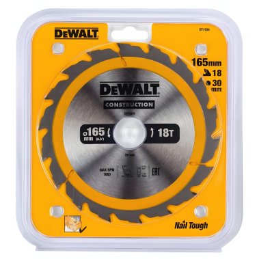 фото Диск пильный 165 х 30 мм 18T CONSTRUCTION DeWalt DT1936