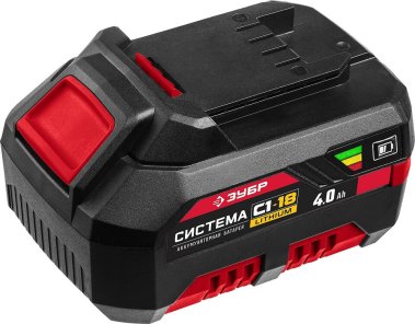 фото Батарея аккумуляторная ЗУБР АКБ-С1-18-4 (18 В, 4,0 Ач)