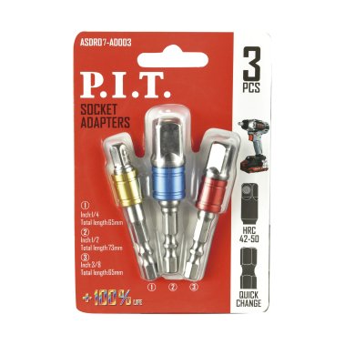 фото Набор адаптеров для головок 65 мм/65 мм/73 мм P.I.T. 3 шт в уп. ASDR07-AD003