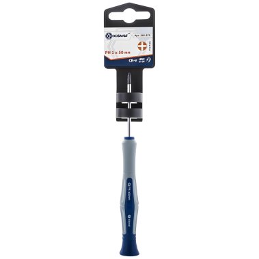 фото Отвертка PH 1 х 50 мм (двухкомпонентная рукоятка) Ultra Grip КОБАЛЬТ 245-275