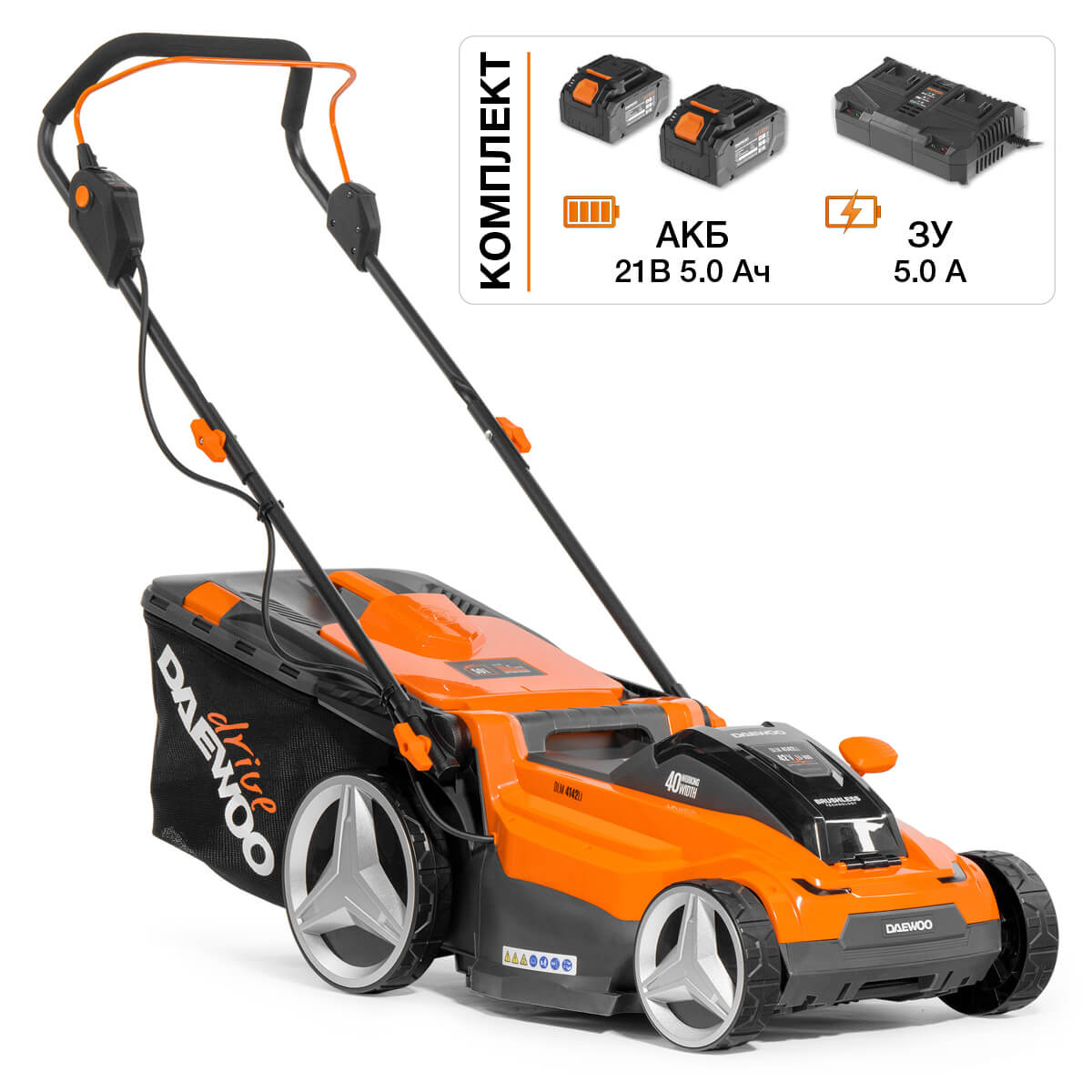 фото Газонокосилка аккумуляторная DAEWOO DLM 4142Li SET