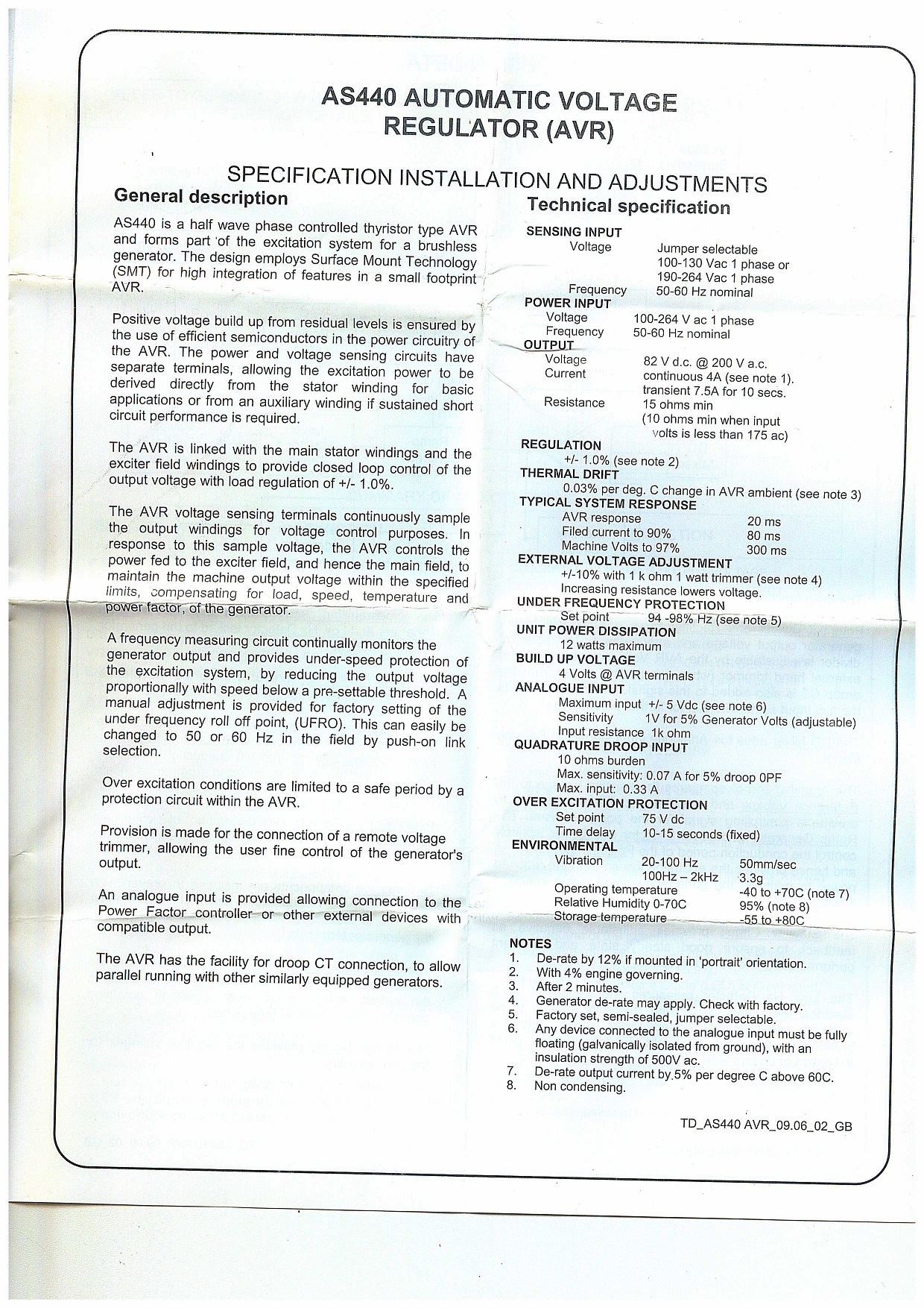 фото Регулятор напряжения AS440/ AVR AS440