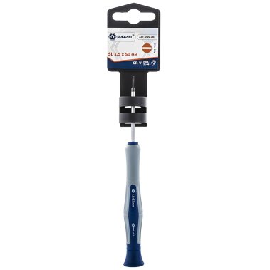 фото Отвертка SL 1.5 х 50 мм (двухкомпонентная рукоятка) Ultra Grip КОБАЛЬТ 245-282