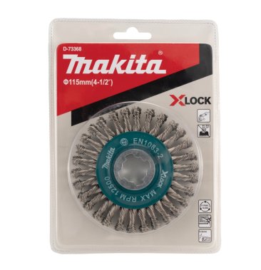 фото Щетка дисковая 115 мм (для УШМ, X-Lock, витая сталь 0.5 мм) MAKITA D-73368