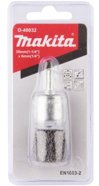 фото Щетка кистевая 30 мм (для дрели, 1/4'', металл 0.3 мм) MAKITA D-40032