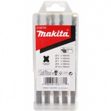фото Набор буров 5 шт. (5, 6, 7, 8, 10 мм) SDS-Plus MAKITA D-20703