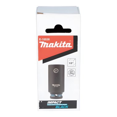 фото Головка ударная удлиненная 1/2'' 27 х 81,5 мм Impact Black MAKITA E-16536