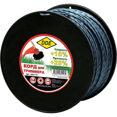 фото Корд 3.0 мм х 160 м (витой армированный крест) Steel rod line DDE 645-174