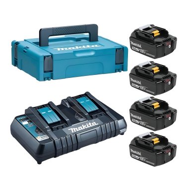 фото Набор (DC18RC + BL1850B - 4 шт., 5.0Ah, кейс MakPac) MAKITA 198312-4