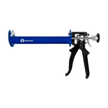 фото Пистолет для хим. анкеров 380-410 мл (скелетный стальной корпус, 3-х шток. поршень) КОБАЛЬТ 918-664