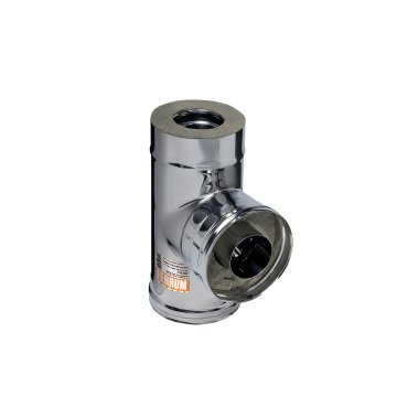 фото Сэндвич-тройник 90* d115х200 (430/0,8 мм + нерж.) ФЕРРУМ