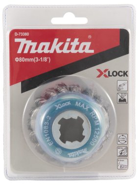 фото Щетка чашечная 80 мм (для УШМ, X-Lock, витой металл 0.5 мм) MAKITA D-73380