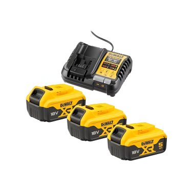 фото Набор (3 х DCB184G 18V/5Ah + DCB1104) DeWalt DCB1104P3-QW