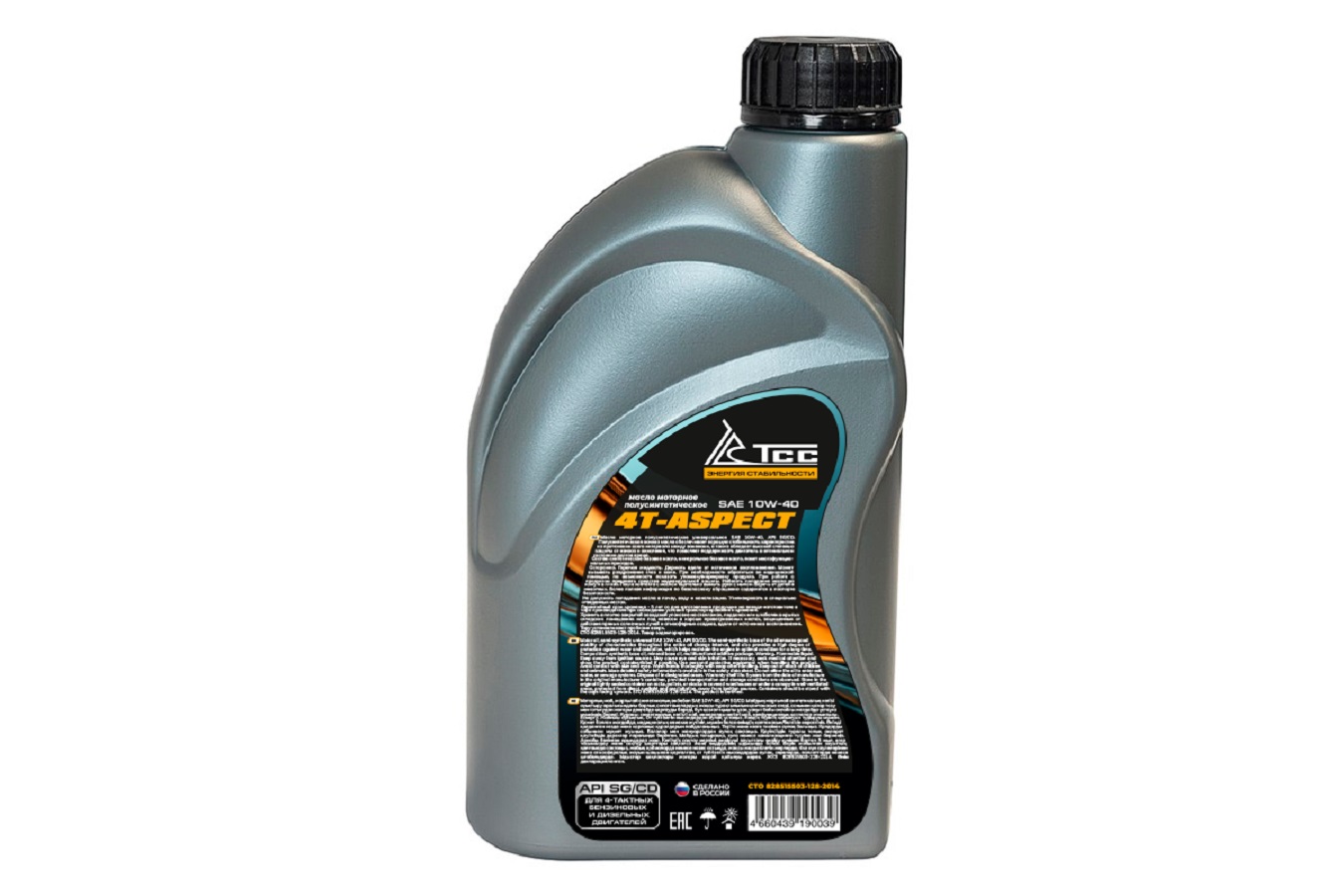 фото Масло TSS 1 л, полусинтетическое универсальное SAE 10W-40, API SG/CD (4T-ASPECT/Motor oil 1liter can