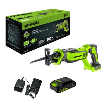 фото Пила сабельная аккумуляторная GREENWORKS GPT-BLRS-1K2 1200607CUA