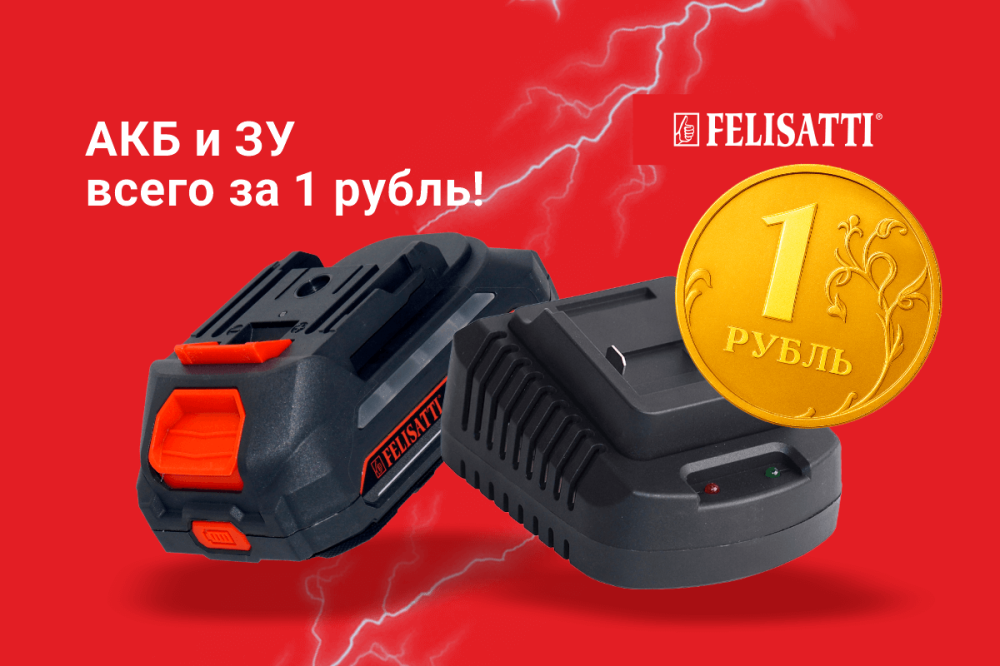 Felisatti: получи АКБ+ЗУ всего за 1 рубль!