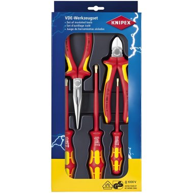 фото Набор инструментов для электромонтажа VDE (5 пр.) KNIPEX KN-002013