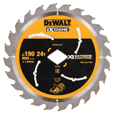 фото Диск пильный 190 мм 24T XR DeWalt DT40270-QZ