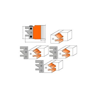 фото Фреза мебельная (D130/H40/B40/2T, кейс) CMT 694.014.40