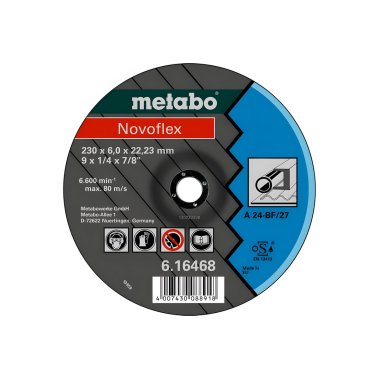 фото Круг обдирочный 180 х 6.0 х 22.2 мм Novoflex (металл) METABO 616465000