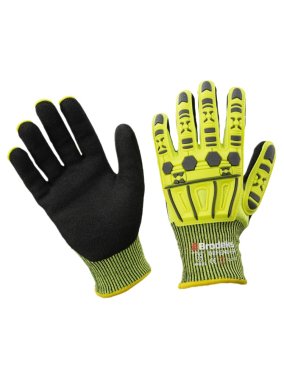 фото Перчатки рабочие BRODEKS GC-22i (р-р 10, серый/черный/желтый)