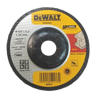 фото Диск зачистной 125 х 6.0 х 22.2 мм HP (металл) DeWalt DW4543AIA-AE