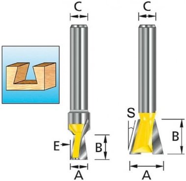 фото Фреза ласточкин хвост (6,35х8х8х64х2T) MAKITA D-48050