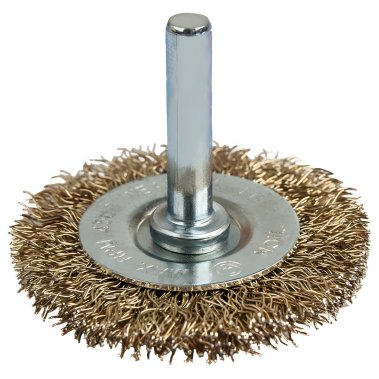 фото Щетка для дрели 50 мм (дисковая, латунь) ПРАКТИКА 032-539