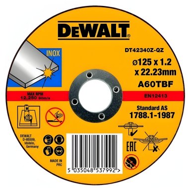 фото Диск отрезной 125 х 1.2 х 22,2 мм (металл) Industrial DeWalt DT42340Z