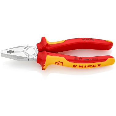 фото Плоскогубцы 180 мм VDE KNIPEX KN-0306180