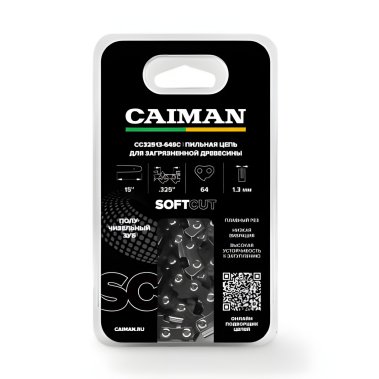 фото Цепь 15'', 0.325'', 1.3 мм (64 звена, получизель) Caiman CC32513-64SC