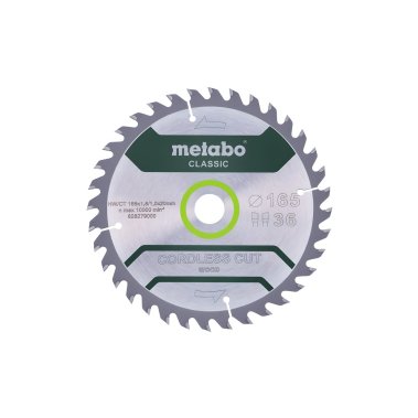 фото Диск пильный 165 х 1.0 х 20 мм 36T (дерево) METABO 628660000