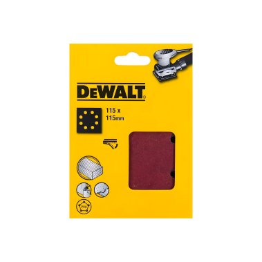 фото Лист шлифовальный 115 х 115 мм P240 (1 шт., 8 отв.) DeWalt DT3035