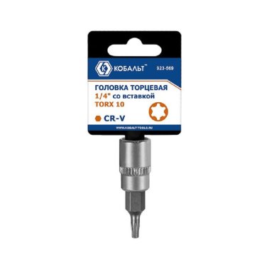 фото Головка торцевая со вставкой 1/4" TORX 10 (CR-V, подвес) КОБАЛЬТ 923-569