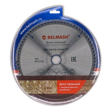 фото Диск пильный 250 х 3.0/2.0 х 32/30 мм 72T BELMASH RD121A