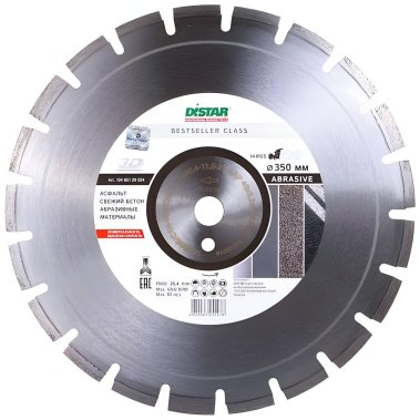 фото Диск алмазный 350 х 3.2/2.2 х 9.0 х 25.4 мм Bestseller Abrasive DISTAR 12485129024
