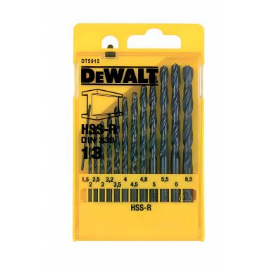 фото Набор сверл по металлу 13 шт. (1.5-6.5 мм) HSS-R DeWalt DT5912
