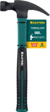 фото Молоток-гвоздодер столярный 560 г. Fiberglass KRAFTOOL 20265-56_z01
