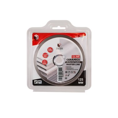 фото Диск алмазный 125 х 1.0 х 7.5 х 22.2 мм CERAMICS Slim Master Line (керамогранит) DIAM 000700