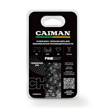 фото Цепь 16'', 3/8'', 1.6 мм (60 звеньев, чизель) Caiman CC3816-60CH