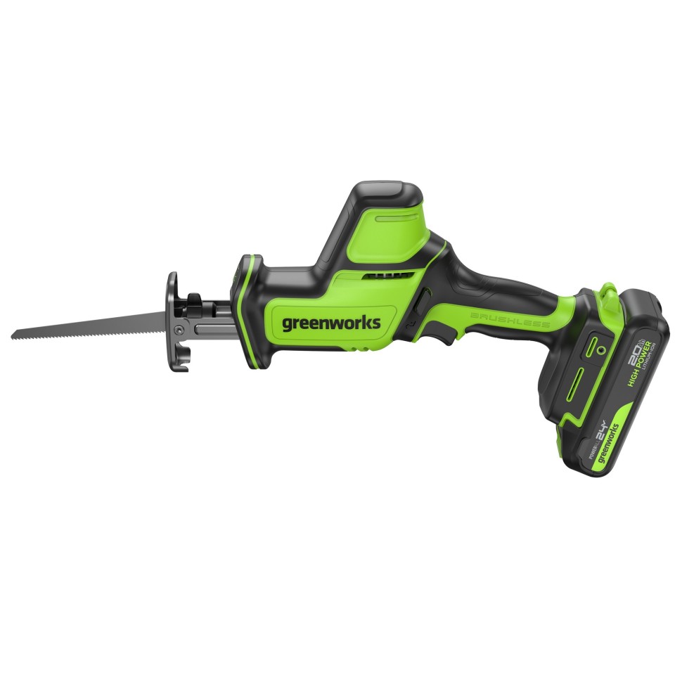 фото Пила сабельная аккумуляторная GREENWORKS GPT-CRS-25K2 1200507CUA