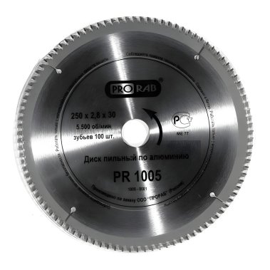 фото Диск пильный 250 х 30 мм 100Т (алюминий) PRORAB PR1005
