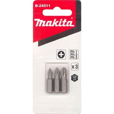 фото Набор бит PH2/PH2/PH3 х 25 мм C-form (3 шт) MAKITA B-24511