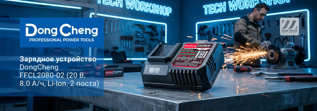 Зарядное устройство DongCheng FFCL2080-02 (20 В, 8.0 А/ч, Li-Ion. 2 поста).jpg