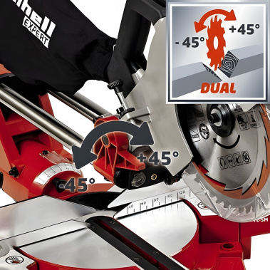 фото Пила торцово-усовочная Einhell TE-SM 2534 Dual, с протяжкой 4300870