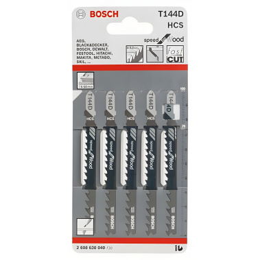фото Полотно пильное T 144 D Speed for Wood (5 шт.) BOSCH 2608630040