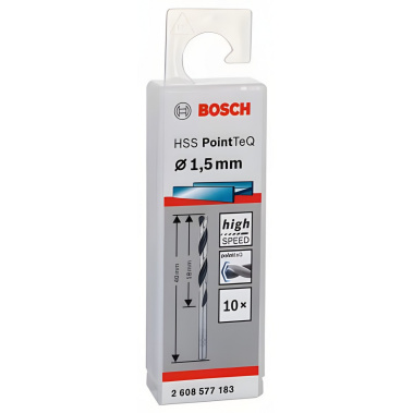 фото Сверло по металлу 1.5 х 40 мм (1 шт.) HSS PointTeQ BOSCH 2608577183