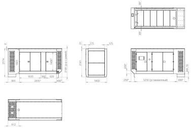 фото Шумозащитный кожух для генератора 200-500 кВт (У)