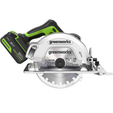 фото Пила циркулярная аккумуляторная GREENWORKS GD24CS 1500907CUG